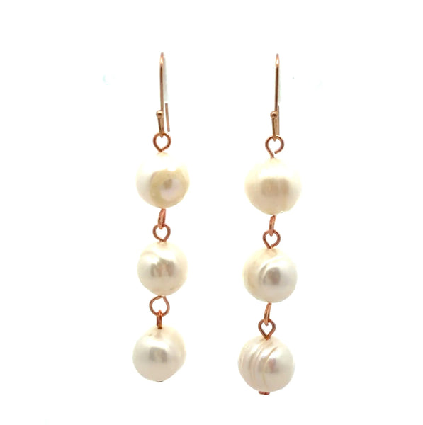 Long Earrings - Cream Pearl Maria Nicola