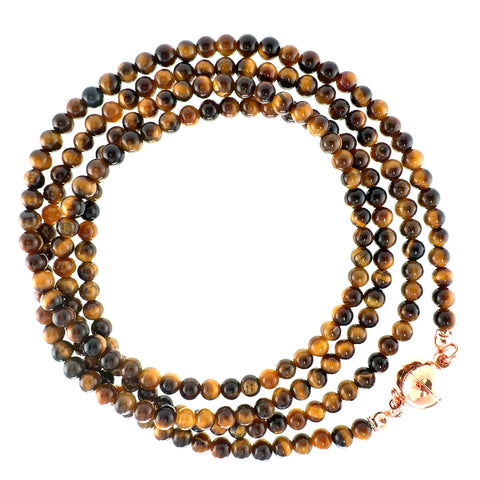 Long Strand Necklace - Tiger Eye