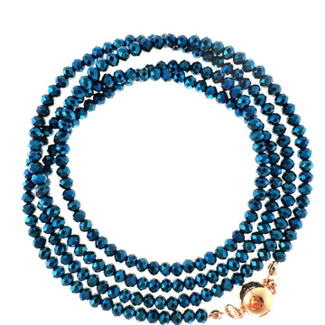 Long Strand Necklace - Sapphire Crystal Seriously Romantic