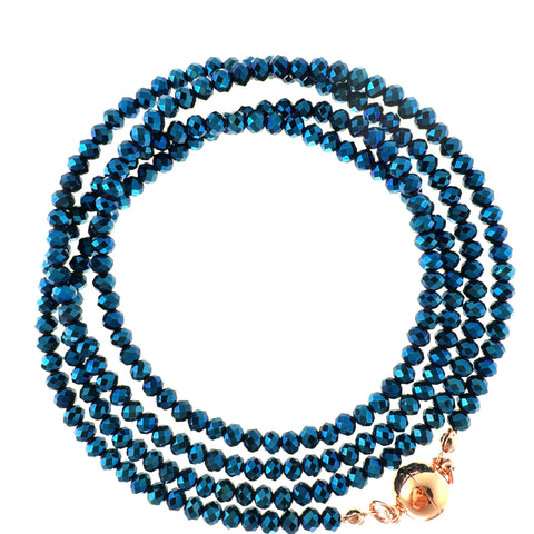 Long Strand Necklace - Sapphire Crystal