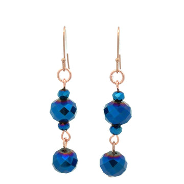 Long Earrings - Sapphire Crystal Maria Nicola