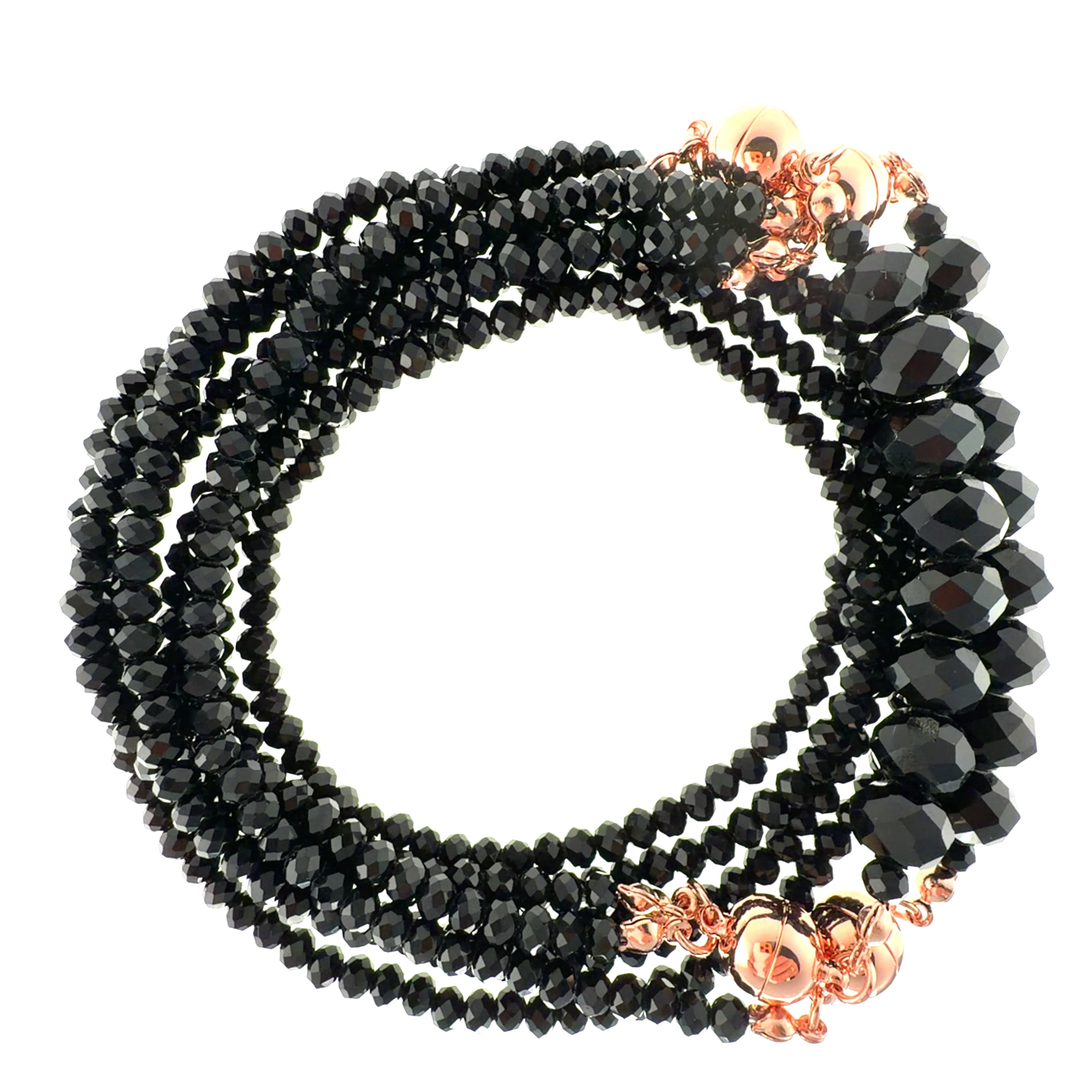 10 Way Necklace - Black Crystal - Maria Nicola