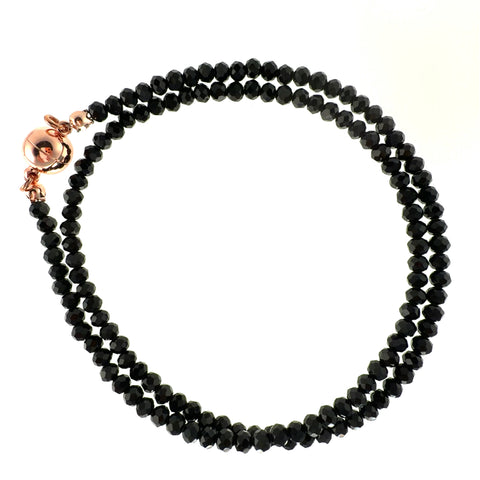 Medium Strand Necklace - Black Crystal