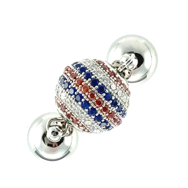 Pendant -  Pavé - Red, White and Blue Maria Nicola