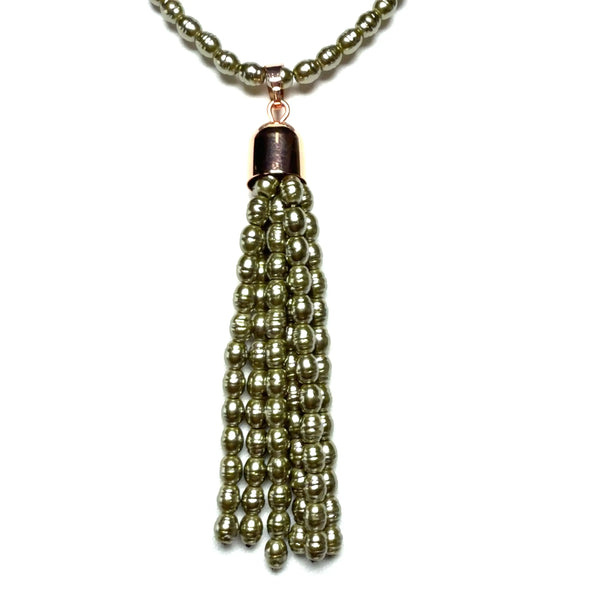 Tassel -  Shell Pearl - OLIVE Maria Nicola