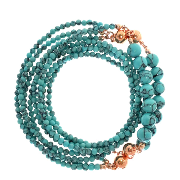 10 Way Necklace - Turquoise HOWLITE Seriously Romantic