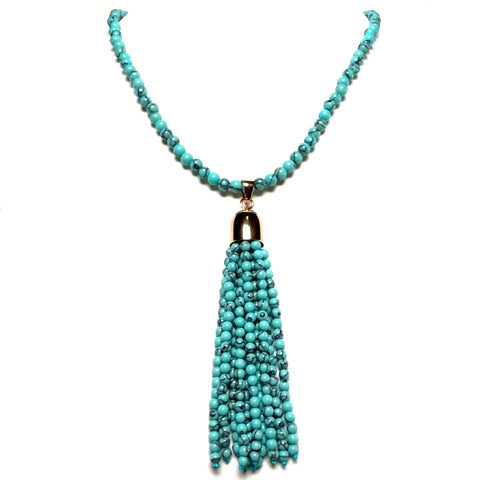 Tassel -  Turquoise HOWLITE