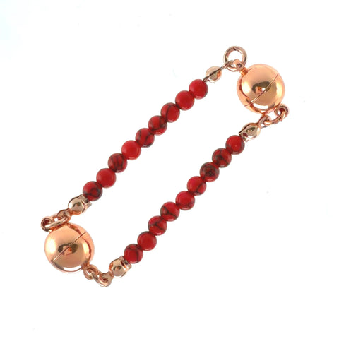 Mini Connectors - RED Howlite