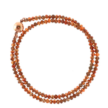 Medium Strand Necklace - Orange Copper  Crystal Seriously Romantic