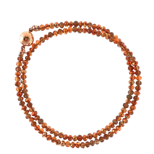 Medium Strand Necklace - Orange Copper  Crystal Seriously Romantic