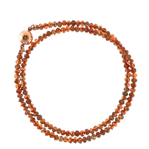 Medium Strand Necklace - Orange Copper  Crystal