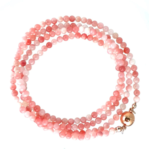 Long Strand Necklace - Pink Agate Seriously Romantic