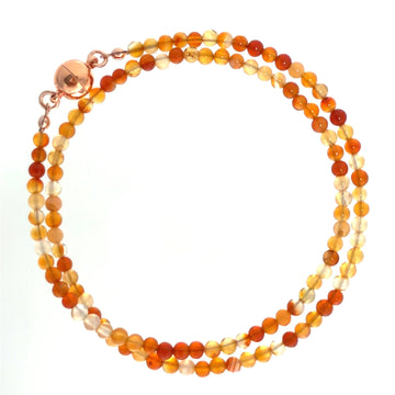 Medium Strand Necklace - Orange Agate Seriously Romantic