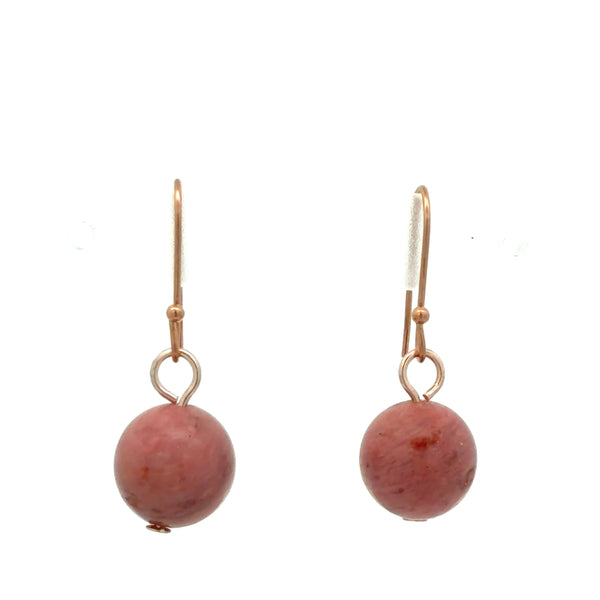 Short Earrings - Rhodochrosite Maria Nicola