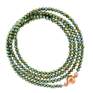Long Strand Necklace - Sea Green Crystal Seriously Romantic