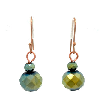 Short Earrings - Sea Green Crystal Maria Nicola