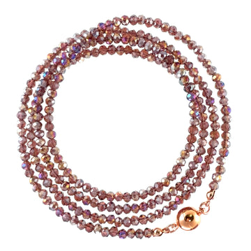 Long Strand Necklace - Plum Crystal Seriously Romantic