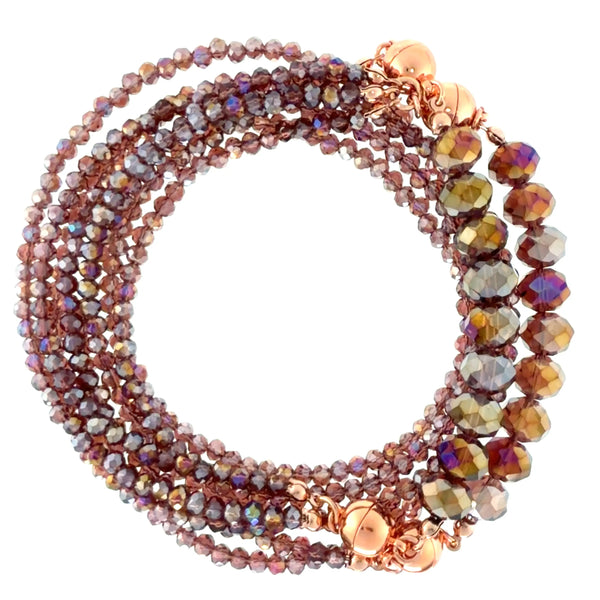 10 Way Necklace - Plum Crystal Seriously Romantic