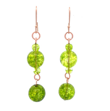 Long Earrings - Cracked Peridot Maria Nicola