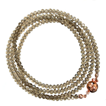Long Strand Necklace - Smokey Quartz Crystal Seriously Romantic