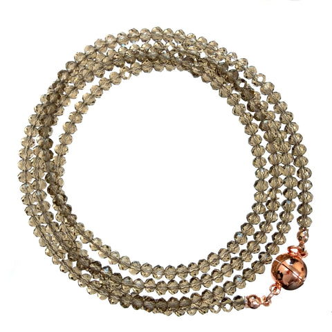 Long Strand Necklace - Smokey Quartz Crystal