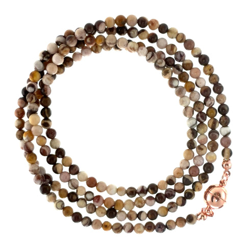 Long Strand Necklace - Zebra Stone