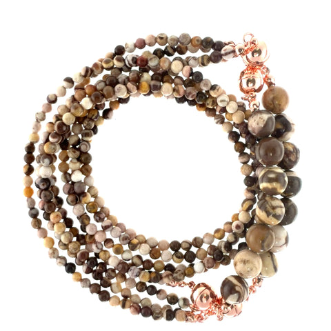 10 Way Necklace - Zebra Stone
