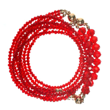 10 WAY NECKLACE™ - Translucent Red Crystal Seriously Romantic