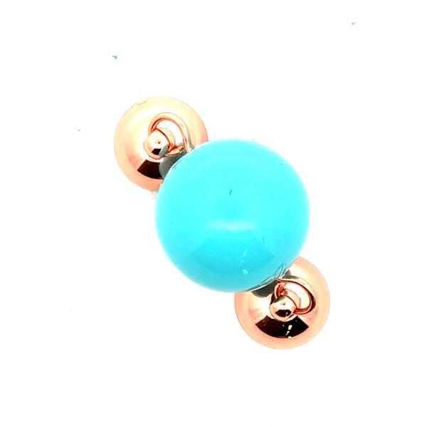 SET 1- 50% OFF! CREAM WITH TURQUOISE SWIRL SQUARE KIMONO + CONVERTED  TURQUOISE HOWLITE TASSEL + TURQUOISE SHELL PEARL PENDANT + TURQUOISE SHELL PEARL TRIPLE LINK CONNECTOR