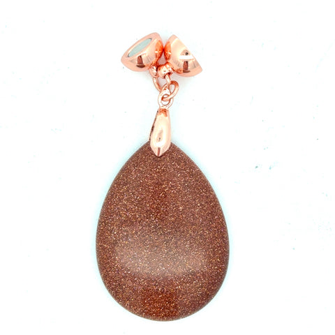 Pendant - Large Stone Teardrop - Goldstone