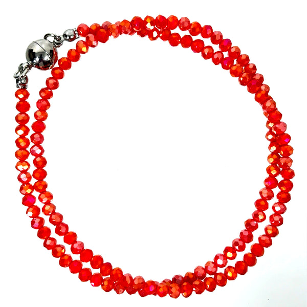Medium Strand Necklace - TANGERINE Crystal
