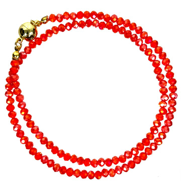 Medium Strand Necklace - TANGERINE Crystal