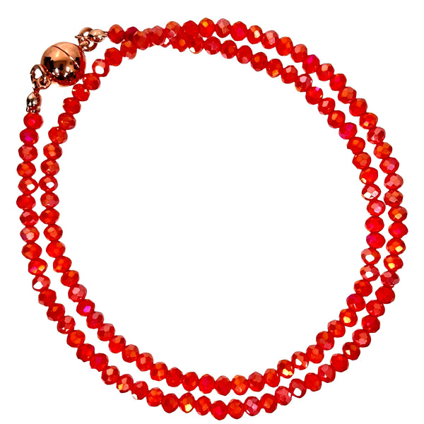 Medium Strand Necklace - TANGERINE Crystal