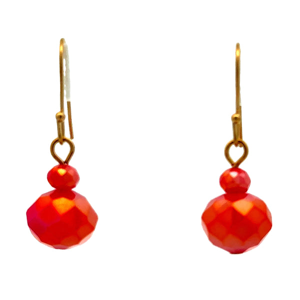 Short Earrings - TANGERINE Crystal