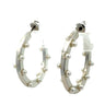 SET 3- 30% OFF! PURPLE ARCHITECTURE CAPE + CREAM PEARL TASSEL + PEARL STUDDED SMALL HOOP EARRINGS (silver only) FLASH SALE
