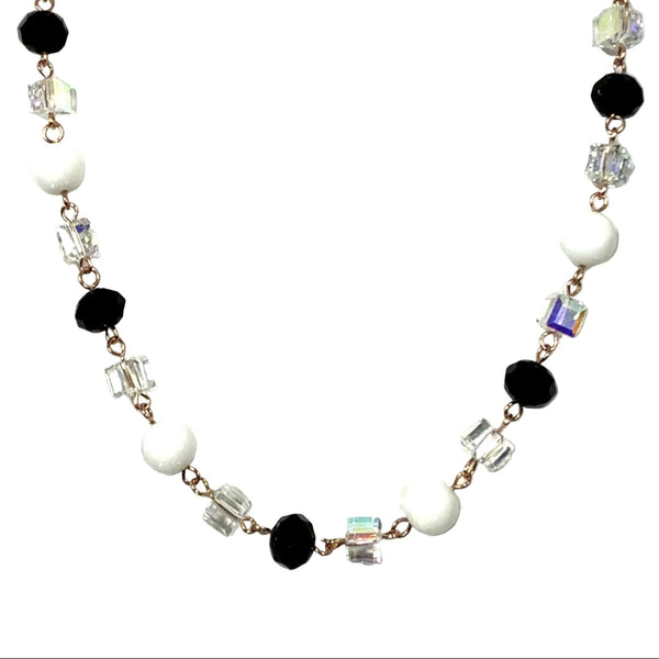 Link Necklace - Black and White Seriously Romantic