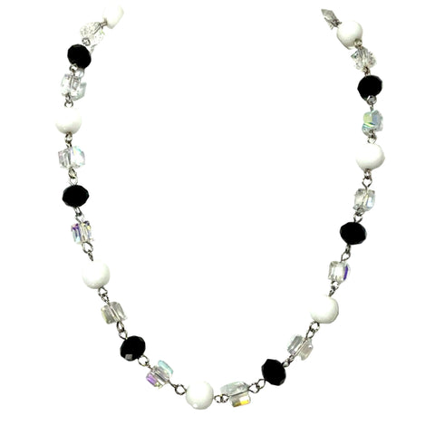 Link Necklace - Black and White