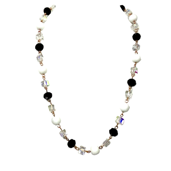 LONGER Link Necklace - Black and White Seriously Romantic