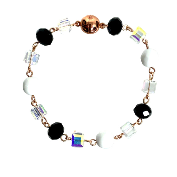 Bracelet Link - Black and White Seriously Romantic