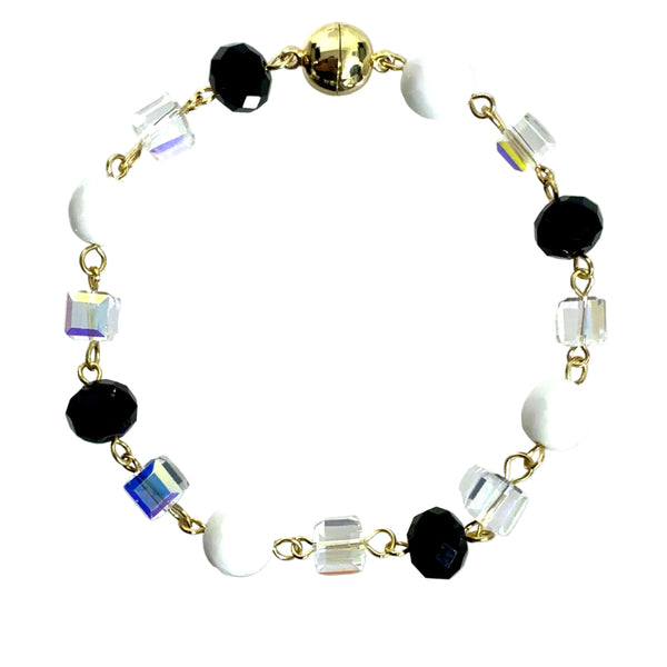 Bracelet Link - Black and White Seriously Romantic