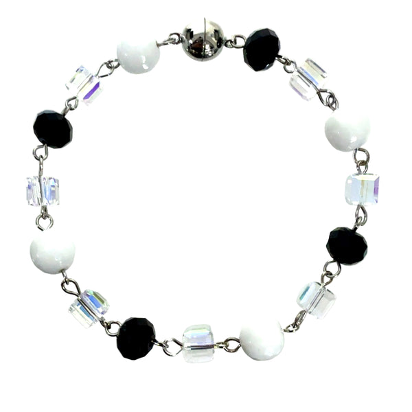 LONGER Link Bracelet  - Black and White Seriously Romantic