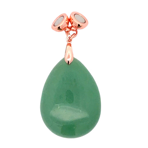 Pendant - Large Stone Teardrop - AVENTURINE