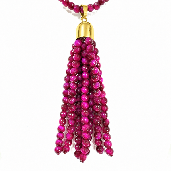 Tassel - MAGENTA Tiger Eye RYAN