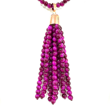 Tassel - MAGENTA Tiger Eye RYAN