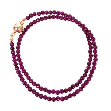 Medium Strand Necklace - MAGENTA Tiger Eye RYAN