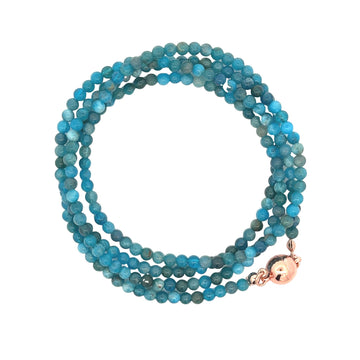 Long Strand Necklace - NEW Blue Apatite