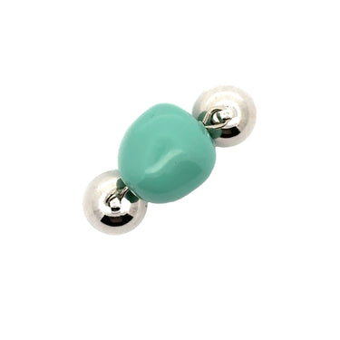Pendant - Organic Pearl - Turquoise Austrian Crystal