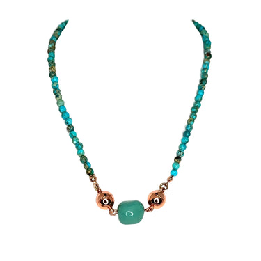 Pendant - Organic Pearl - Turquoise Austrian Crystal