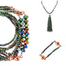10 Way BUNDLE  - HARLEQUIN Crystal (Includes 10 Way Necklace, Tassel & Mini Connectors) Maria Nicola