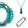 10 Way BUNDLE - Teal Crystal (Includes 10 Way Necklace, Tassel & Mini Connectors) Seriously Romantic